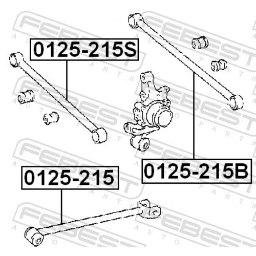 Rameno zavesenia kolies 0125-215S /FEBEST/ - obr. 1