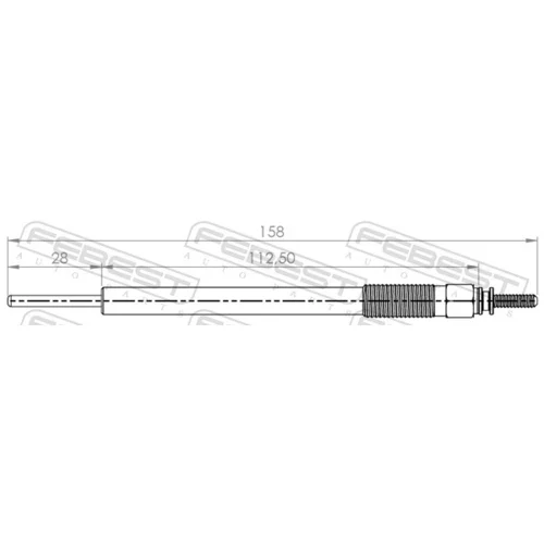 Žeraviaca sviečka 01642-002 /FEBEST/ - obr. 1