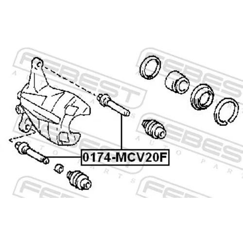 Vodiaci čap brzdového strmeňa 0174-MCV20F /FEBEST/ - obr. 1