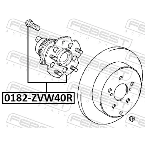 Náboj kolesa 0182-ZVW40R /FEBEST/ - obr. 1