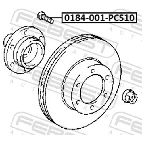 Čap kolesa 0184-001-PCS10 /FEBEST/ - obr. 1