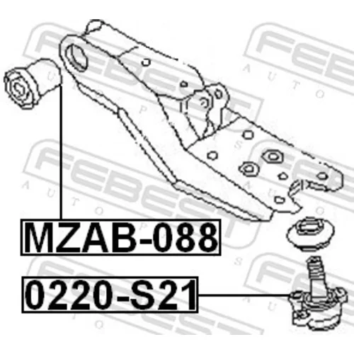 Zvislý/nosný čap 0220-S21 /FEBEST/ - obr. 1