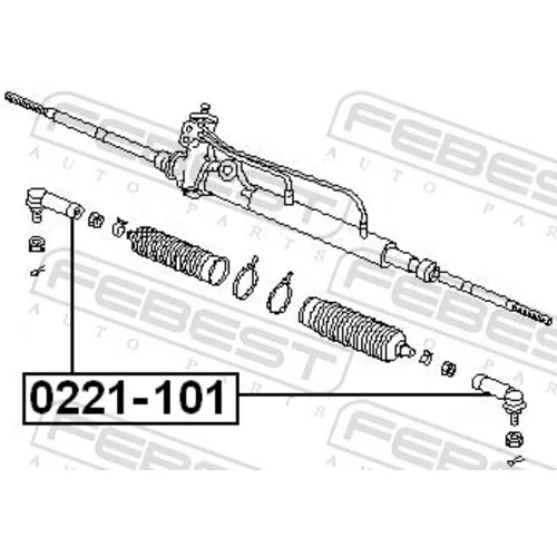 Hlava/čap spojovacej tyče riadenia 0221-101 /FEBEST/ - obr. 1