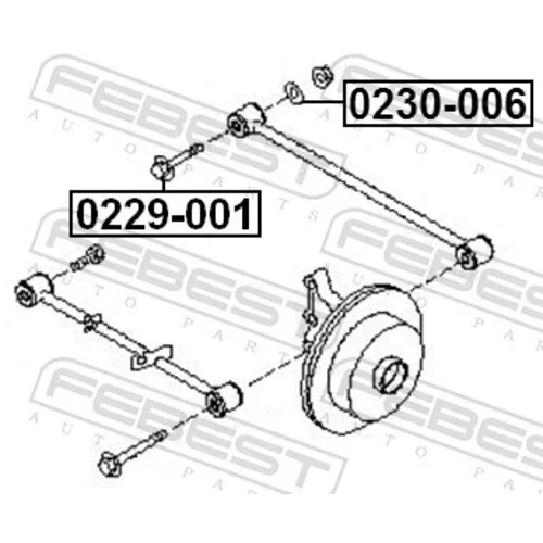 Skrutka pre nastavenie odklonu kolesa 0229-001 /FEBEST/ - obr. 1