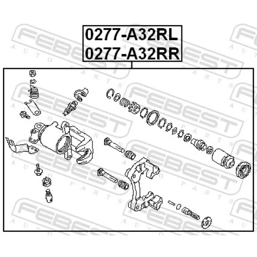 Brzdový strmeň 0277-A32RL /FEBEST/ - obr. 1