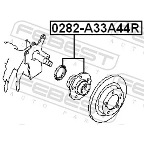 Náboj kolesa 0282-A33A44R /FEBEST/ - obr. 1