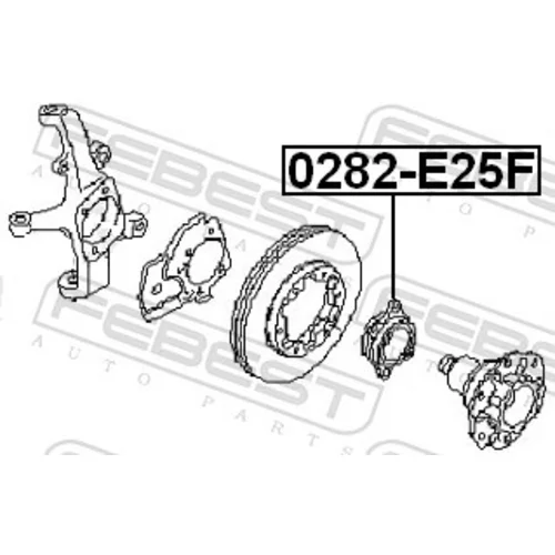 Náboj kolesa 0282-E25F /FEBEST/ - obr. 1