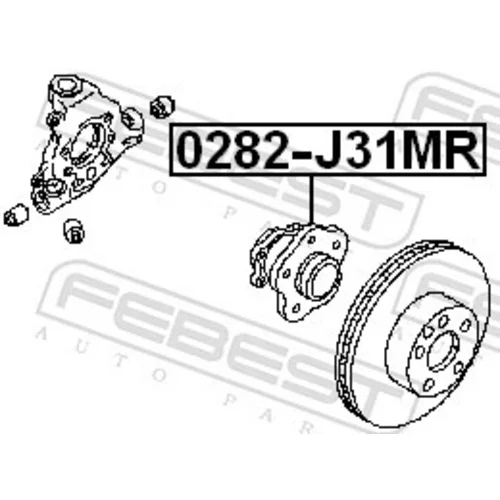 Náboj kolesa 0282-J31MR /FEBEST/ - obr. 1