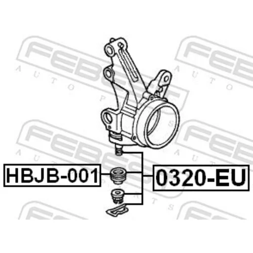 Zvislý/nosný čap 0320-EU /FEBEST/ - obr. 1