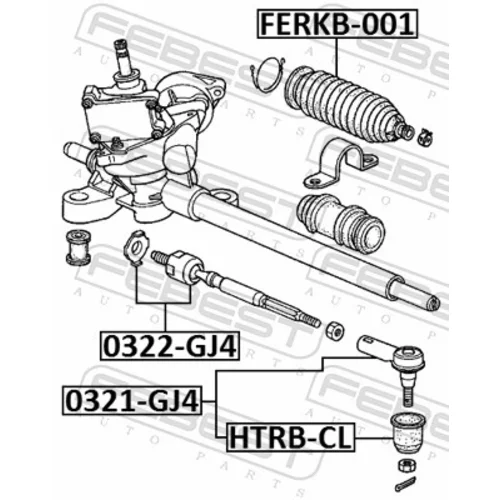 Hlava/čap spojovacej tyče riadenia 0321-GJ4 /FEBEST/ - obr. 1