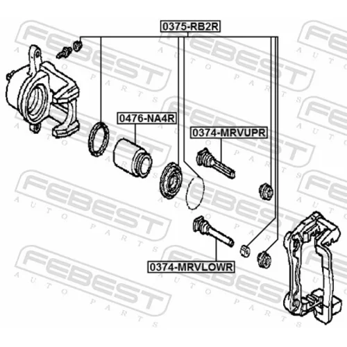 Opravná sada brzdového strmeňa 0375-RB2R /FEBEST/ - obr. 1