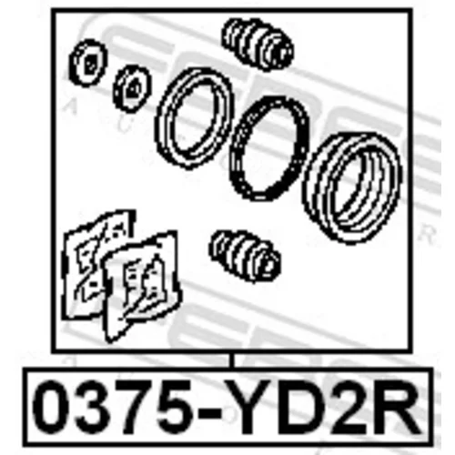 Opravná sada brzdového strmeňa 0375-YD2R /FEBEST/ - obr. 1