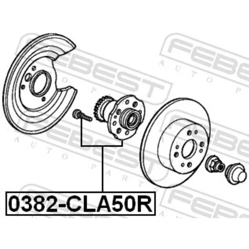 Náboj kolesa 0382-CLA50R /FEBEST/ - obr. 1
