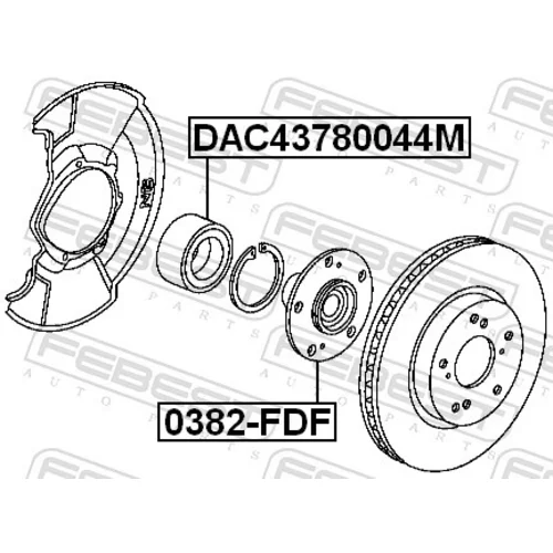 Náboj kolesa 0382-FDF /FEBEST/ - obr. 1