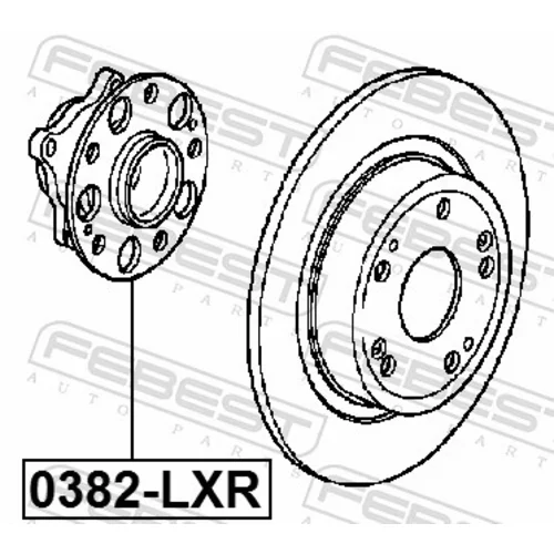 Náboj kolesa 0382-LXR /FEBEST/ - obr. 1