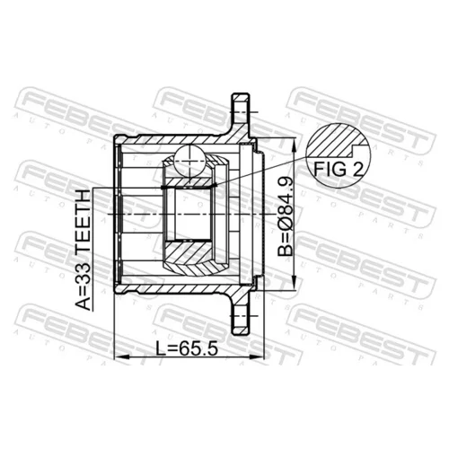 Sada kĺbov hnacieho hriadeľa 0411-KB4RH /FEBEST/ - obr. 1