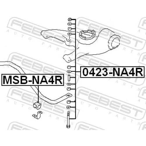 Tyč/Vzpera stabilizátora 0423-NA4R /FEBEST/ - obr. 1