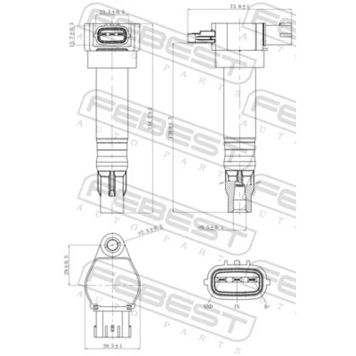 Zapaľovacia cievka 04640-006 /FEBEST/ - obr. 1
