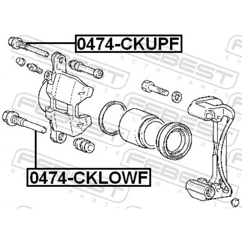 Vodiaci čap brzdového strmeňa 0474-CKUPF /FEBEST/ - obr. 1