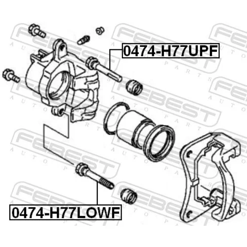 Vodiaci čap brzdového strmeňa 0474-H77LOWF /FEBEST/ - obr. 1