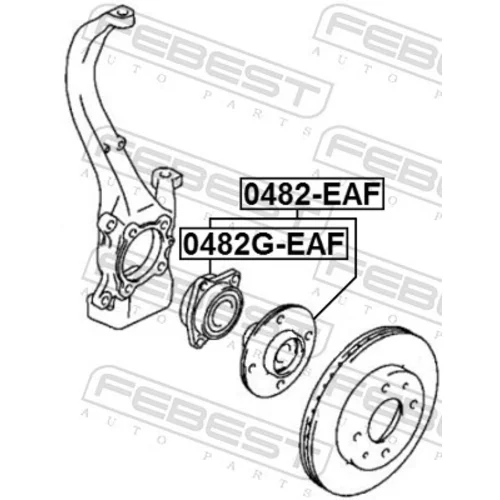 Náboj kolesa 0482G-EAF /FEBEST/ - obr. 1