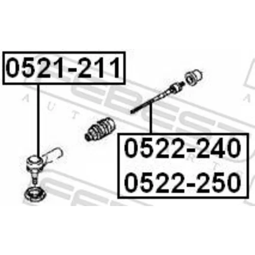 Hlava/čap spojovacej tyče riadenia 0521-211 /FEBEST/ - obr. 1