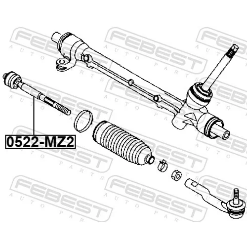 Axiálny čap tiahla riadenia 0522-MZ2 /FEBEST/ - obr. 1