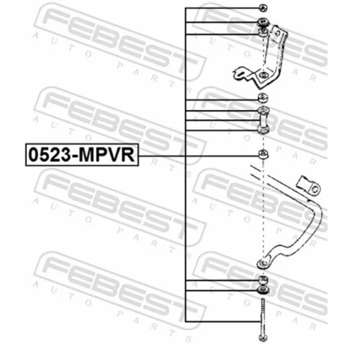 Tyč/Vzpera stabilizátora 0523-MPVR /FEBEST/ - obr. 1