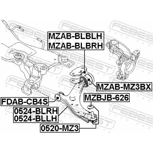 Rameno zavesenia kolies 0524-BLLH /FEBEST/ - obr. 1