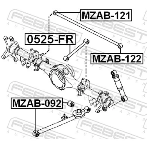 Rameno zavesenia kolies 0525-FR /FEBEST/ - obr. 1