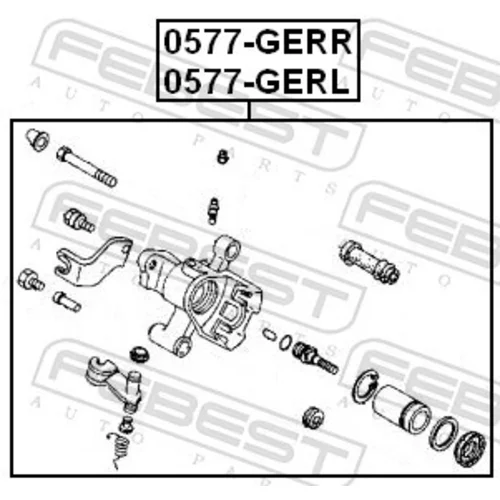 Brzdový strmeň 0577-GERL /FEBEST/ - obr. 1