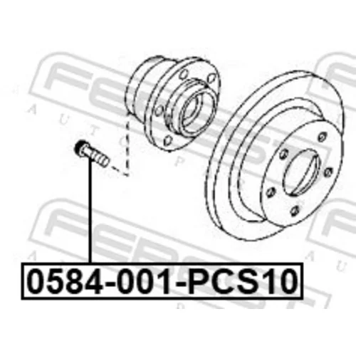 Čap kolesa 0584-001-PCS10 /FEBEST/ - obr. 1