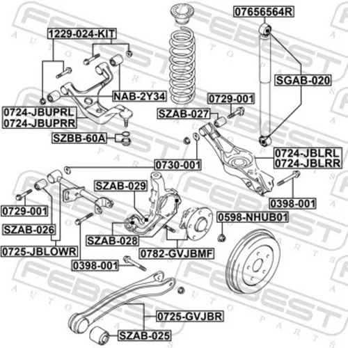 Rameno zavesenia kolies 0724-JBLRL /FEBEST/ - obr. 1