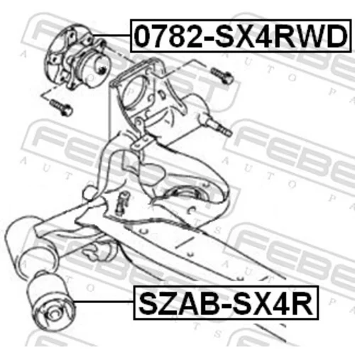 Náboj kolesa 0782-SX4RWD /FEBEST/ - obr. 1