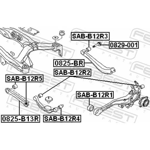 Rameno zavesenia kolies 0825-B13R /FEBEST/ - obr. 1