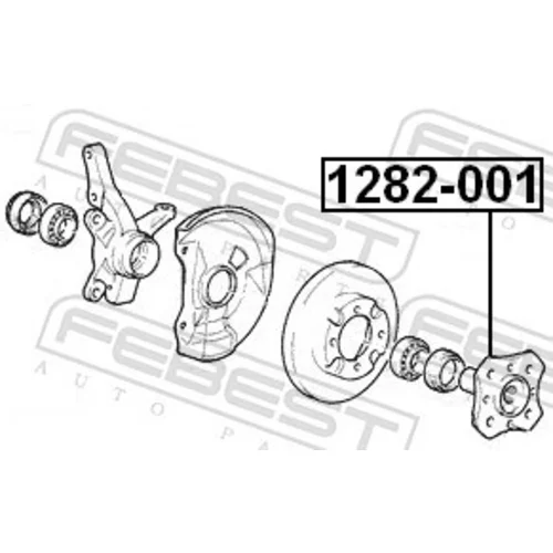 Náboj kolesa 1282-001 /FEBEST/ - obr. 1