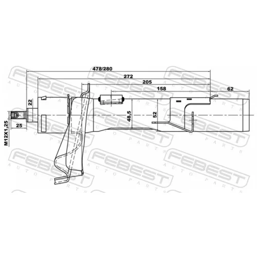 Tlmič pérovania 21110-006F-KIT /FEBEST/ - obr. 1