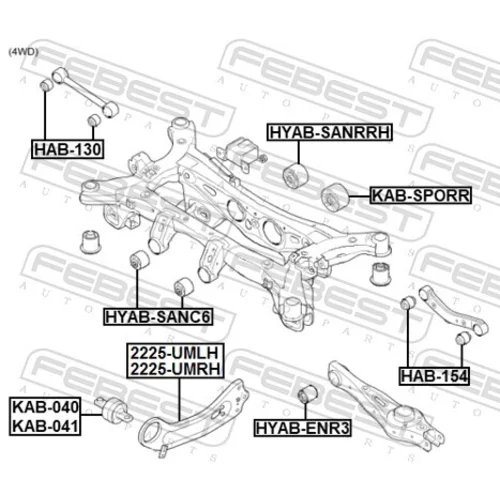 Rameno zavesenia kolies 2225-UMRH /FEBEST/ - obr. 1