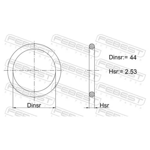 Tesnenie, Vedenie EGR ventilu FEBEST 23400-018