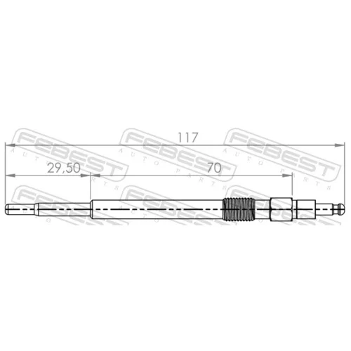 Žeraviaca sviečka 23642-008 /FEBEST/ - obr. 1