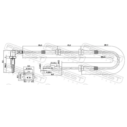 Snímač počtu otáčok kolesa 24606-005 /FEBEST/ - obr. 1