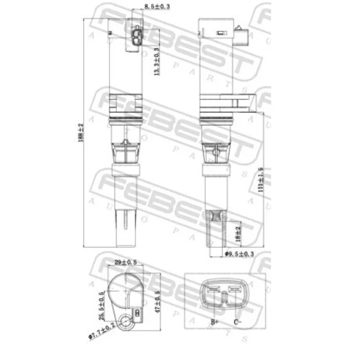 Zapaľovacia cievka 24640-001 /FEBEST/ - obr. 1