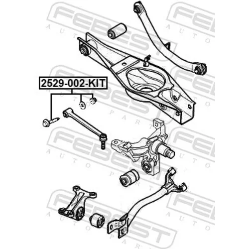 Skrutka pre nastavenie odklonu kolesa 2529-002-KIT /FEBEST/ - obr. 1