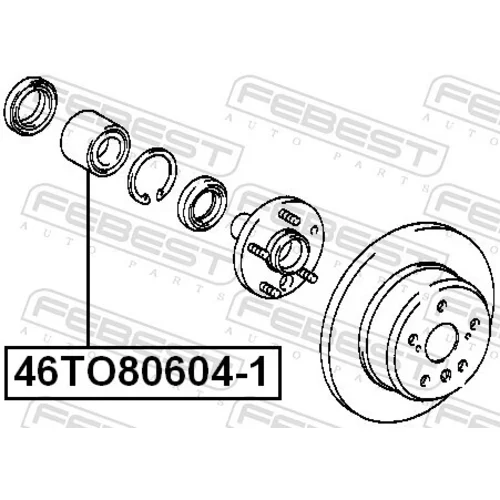 Ložisko kolesa 46TO80604-1 /FEBEST/ - obr. 1