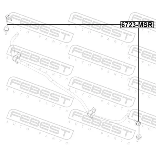 Tyč/Vzpera stabilizátora 6723-MSR /FEBEST/ - obr. 1