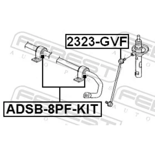 Opravná sada uloženia stabilizátora ADSB-8PF-KIT /FEBEST/ - obr. 1