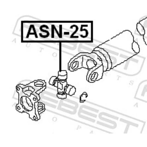 Kĺbový hriadeľ ASN-25 /FEBEST/ - obr. 1