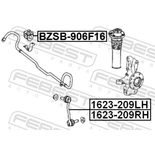Uloženie priečneho stabilizátora BZSB-906F16 /FEBEST/ - obr. 1