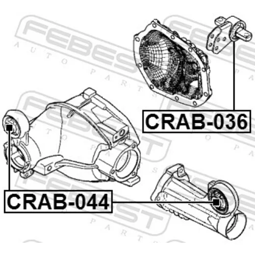 Uloženie, diferenciál CRAB-036 /FEBEST/ - obr. 1