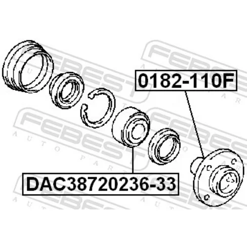 Ložisko kolesa DAC38720236-33 /FEBEST/ - obr. 1